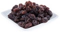 Heap of Raisins isolated on white Royalty Free Stock Photo