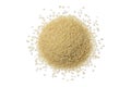 Heap of raw couscous grains