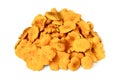 A heap of raw edible chanterelles on white Royalty Free Stock Photo