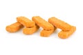 Heap of Raw Fish Sticks Isolated on White Royalty Free Stock Photo