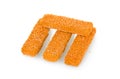 Heap of Raw Fish Sticks Isolated on White Royalty Free Stock Photo
