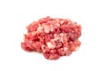 Heap of Raw fresh minced pork meat isolated on white background Royalty Free Stock Photo