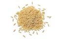 Heap of raw orzo pasta