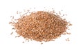 Heap of raw, uncooked linseed or flax seed