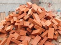 Heap of red brick