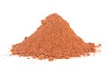 Heap of red chili pepper powder isolated on white background Royalty Free Stock Photo