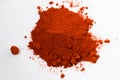 Heap of red pepper powder isolated on white background Royalty Free Stock Photo