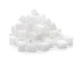 Heap of refined sugar cubes Royalty Free Stock Photo