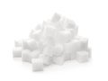 Heap of refined sugar cubes Royalty Free Stock Photo