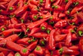 Heap Of Ripe Big Red Peppers