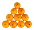 Heap of ripe fresh juicy tangerines