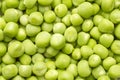 Heap ripe green peas background