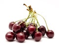 Heap of ripe sweet cherry isolated Royalty Free Stock Photo