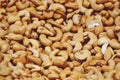 Heap Roasted cashew nuts, texture background