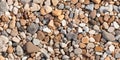 Heap of Sand, Gravel, Pebbles and Concrete Mix for Construction Closeup, Sandy Ground with Small Stones Royalty Free Stock Photo