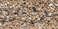 Heap of Sand, Gravel, Pebbles and Concrete Mix for Construction Closeup, Sandy Ground with Small Stones Royalty Free Stock Photo