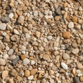 Heap of Sand, Gravel, Pebbles and Concrete Mix for Construction Closeup, Sandy Ground with Small Stones Royalty Free Stock Photo