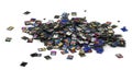 Heap of SD and microSD memory cards Royalty Free Stock Photo