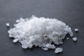 Heap of seasalt on black background. Royalty Free Stock Photo