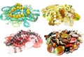 Heap of semigem beads jewellery