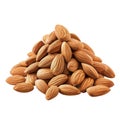 A Heap of Shelled Almonds Against a Black Background Royalty Free Stock Photo