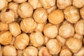 Heap of shelled hazelnuts, top view close-up Royalty Free Stock Photo