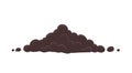 Heap of soil. Soil for growing plants. Pile of ground. For agricultural. Vector illustration.