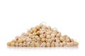 Heap of sprouted peas isolated on white background Royalty Free Stock Photo