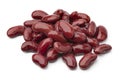 Heap of steamed preserved kidney beans on white background