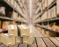 Heap of stockpile with warehouse background