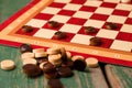 Heap of stones for Game of checkers Royalty Free Stock Photo