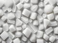 heap of sugar cubes as background closeup