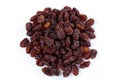 Heap of sultana raisins on white Royalty Free Stock Photo