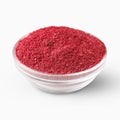 Heap of sumac powder spice isolated on white