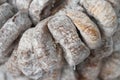 Heap of sun-dried figs close up. Royalty Free Stock Photo