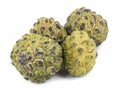 Heap of Sweet And Healthy Fruit Custard Apple on White Background