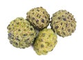 Heap of Sweet And Healthy Fruit Custard Apple on White Background