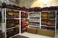 Traditional Iranian carpets shop in local village, Yazd, Iran