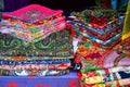 Heap of traditional Russian kerchiefs