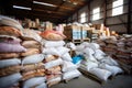 heap of unsold products in a warehouse Royalty Free Stock Photo