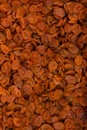 Heap of very dried apricots as background