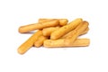 Heap of wheat bread sticks with spices Royalty Free Stock Photo