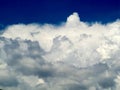 heap white cloud moving in blue sky Royalty Free Stock Photo