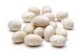 Heap of white dry beans on white background Royalty Free Stock Photo