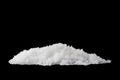 Heap of white snow isolated on black background Royalty Free Stock Photo