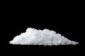 Heap of white snow isolated on black background Royalty Free Stock Photo