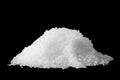 Heap of white snow isolated on black background Royalty Free Stock Photo