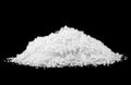 Heap of white snow isolated on black background Royalty Free Stock Photo