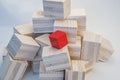 Heap of wooden cubes Royalty Free Stock Photo