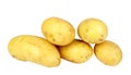 Heap of yellow raw potatos Royalty Free Stock Photo